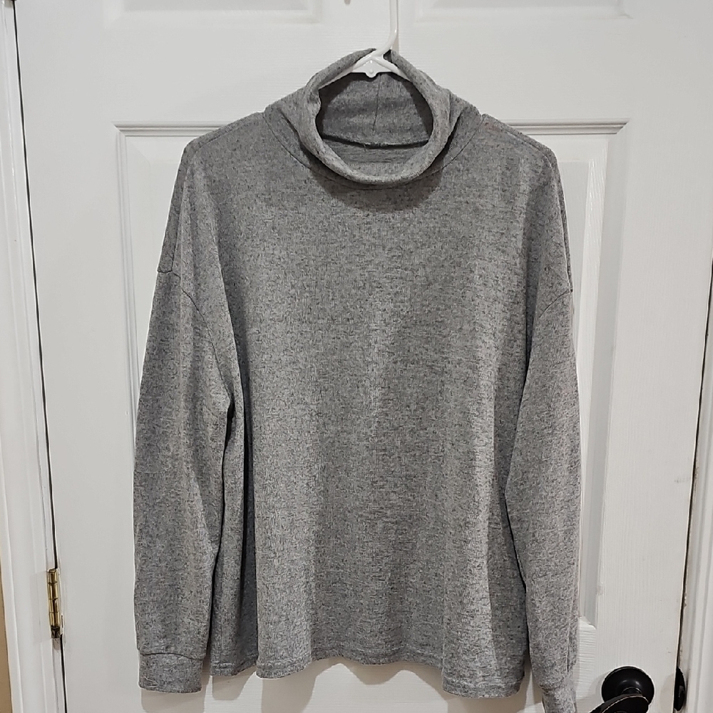 Gray Knit Turtleneck